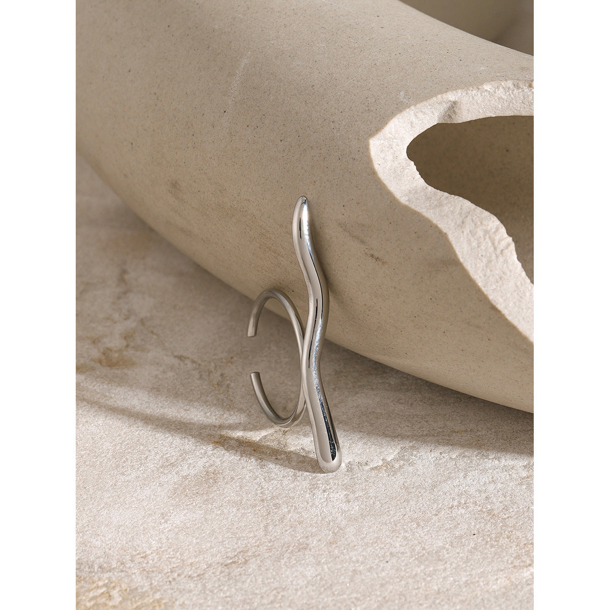 Thin adjustable gold and silver minimalist ring (1.75cm inner diameter) by Arza Accessories - waterproof everyday jewelry 16