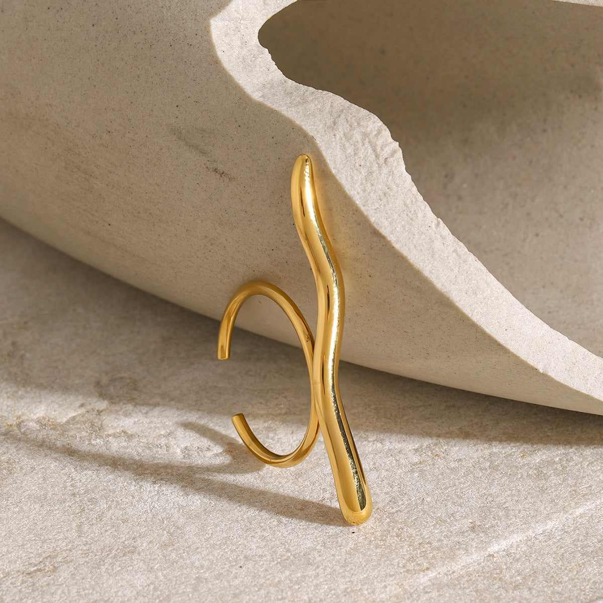 Thin adjustable gold and silver minimalist ring (1.75cm inner diameter) by Arza Accessories - waterproof everyday jewelry 2