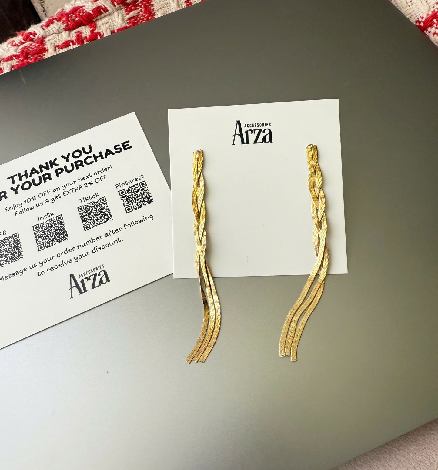Gold Tone Delicate Threader Earrings for Women - Ultra Lightweight 2.15g Stainless Steel Everyday Jewelry, Waterproof & Hypoallergenic Elegant Gift | Arza Accessories