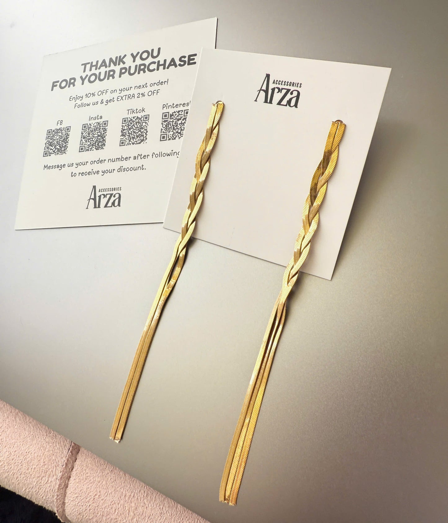 Gold Tone Delicate Threader Earrings for Women - Ultra Lightweight 2.15g Stainless Steel Everyday Jewelry, Waterproof & Hypoallergenic Elegant Gift | Arza Accessories