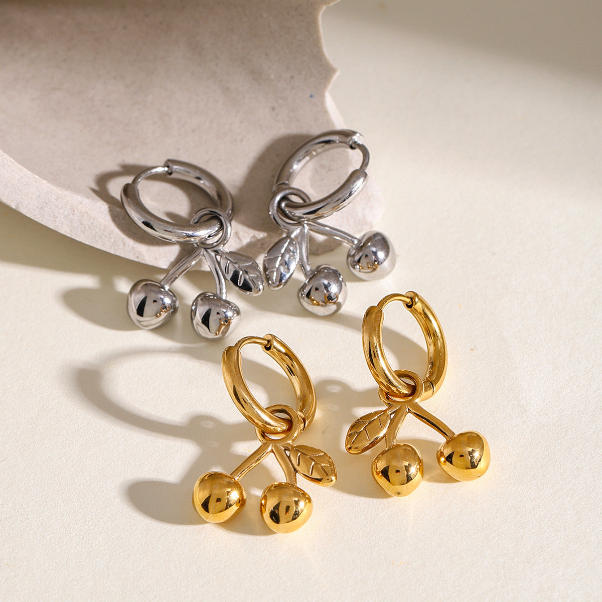 Gold and silver-tone dangle earrings (2.88cm) - affordable two-tone stainless steel jewelry for women 10