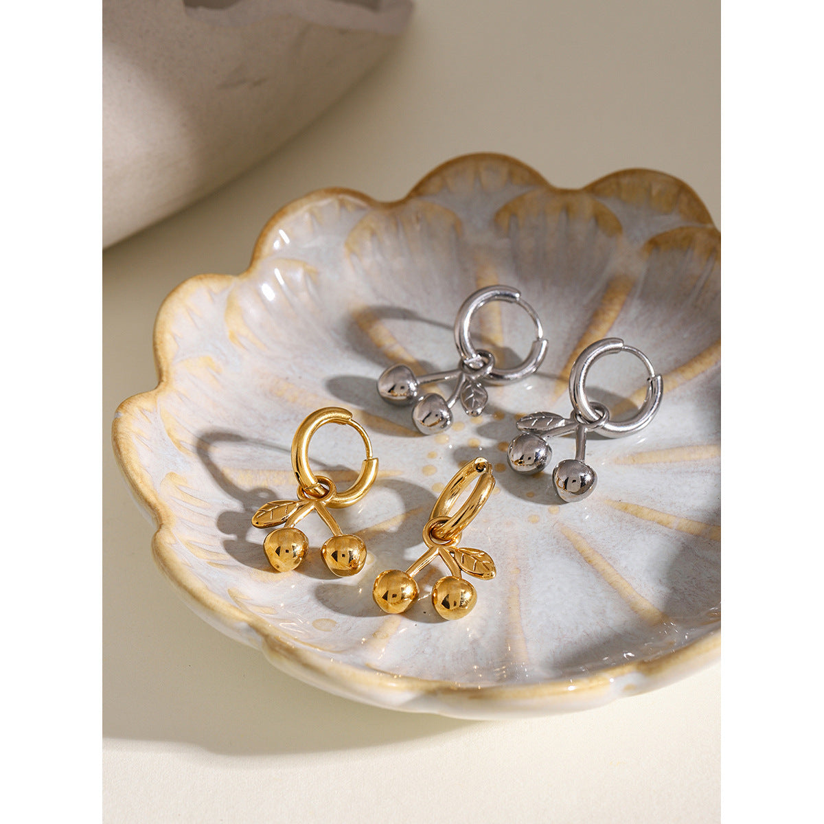 Gold and silver-tone dangle earrings (2.88cm) - affordable two-tone stainless steel jewelry for women 3