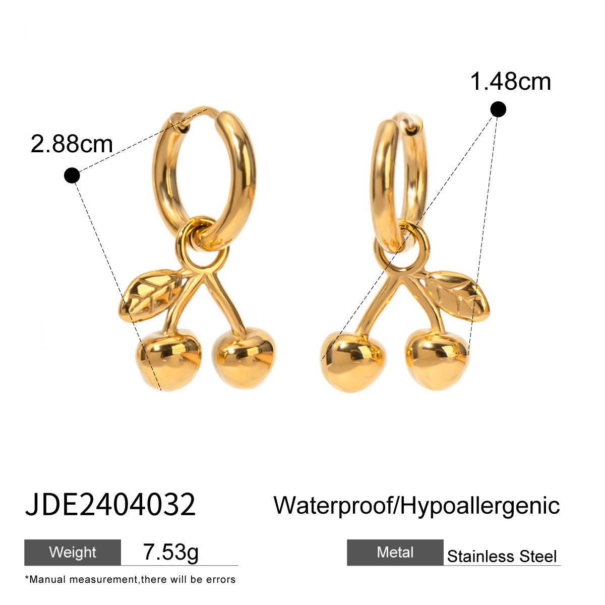 Gold and silver-tone dangle earrings (2.88cm) - affordable two-tone stainless steel jewelry for women 4