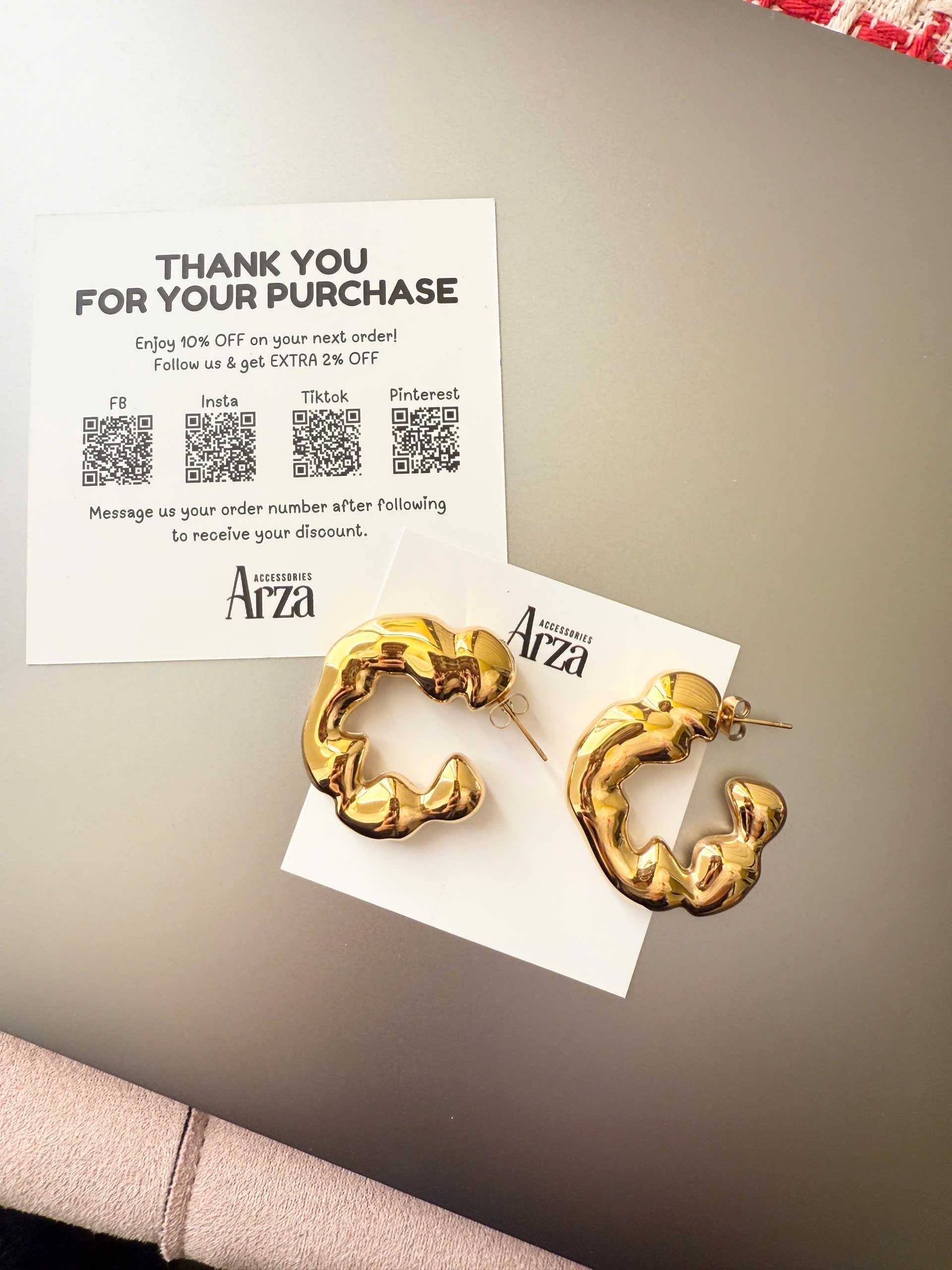 Trendy 3.8cm gold and silver two-tone hoop earrings by Arza Accessories - waterproof stainless steel everyday and party jewelry 67