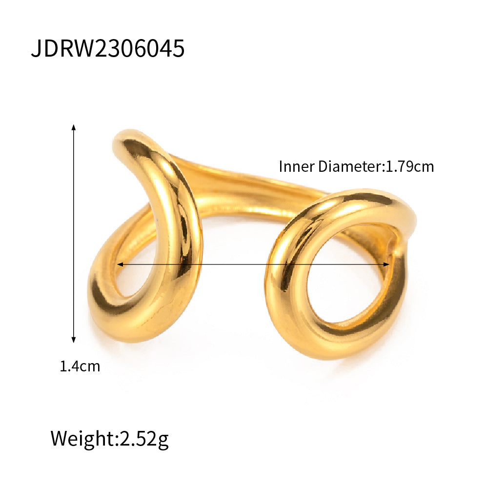 Gold Statement Rings for Everyday Wear – Adjustable Bold Design | Trendy Affordable Jewelry Gift - Arza Accessories
