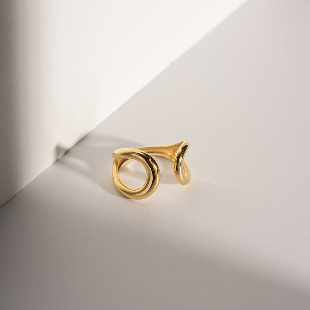 Gold Statement Rings for Everyday Wear – Adjustable Bold Design | Trendy Affordable Jewelry Gift - Arza Accessories