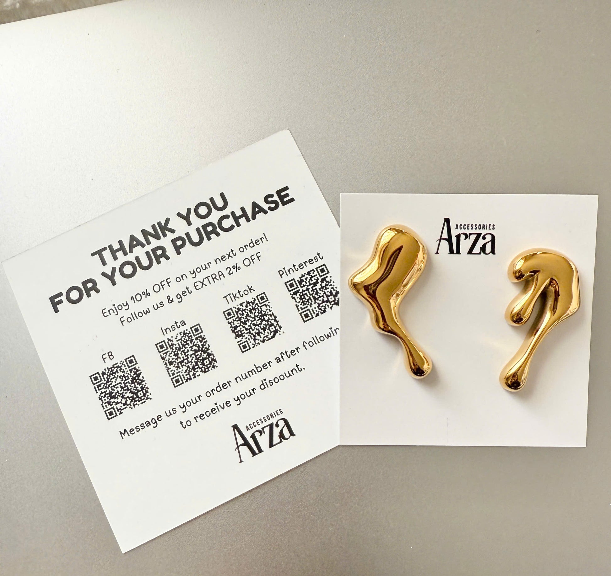 Gold-tone stainless steel asymmetrical huggie earrings, 3.43cm with 2.04cm drop, modern everyday jewelry 18