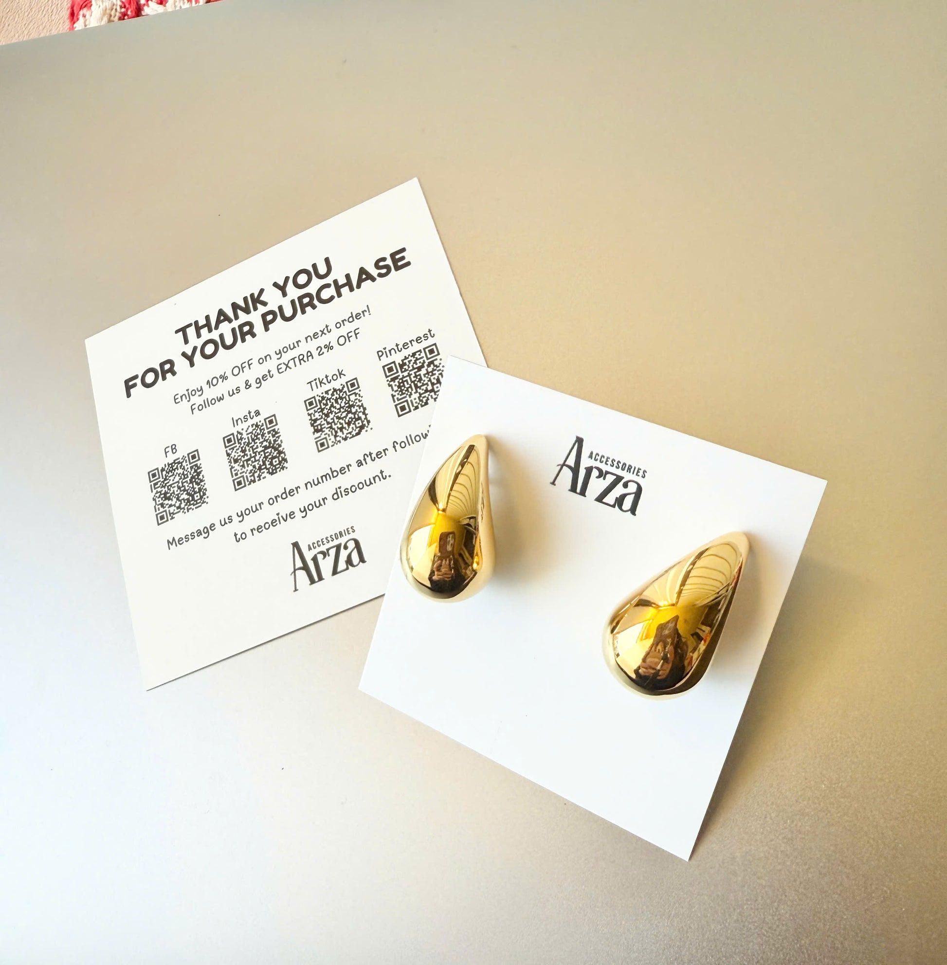 Gold-tone elegant party earrings - 2.06cm luxury stainless steel dangling statement jewelry for women | Arza Accessories 62