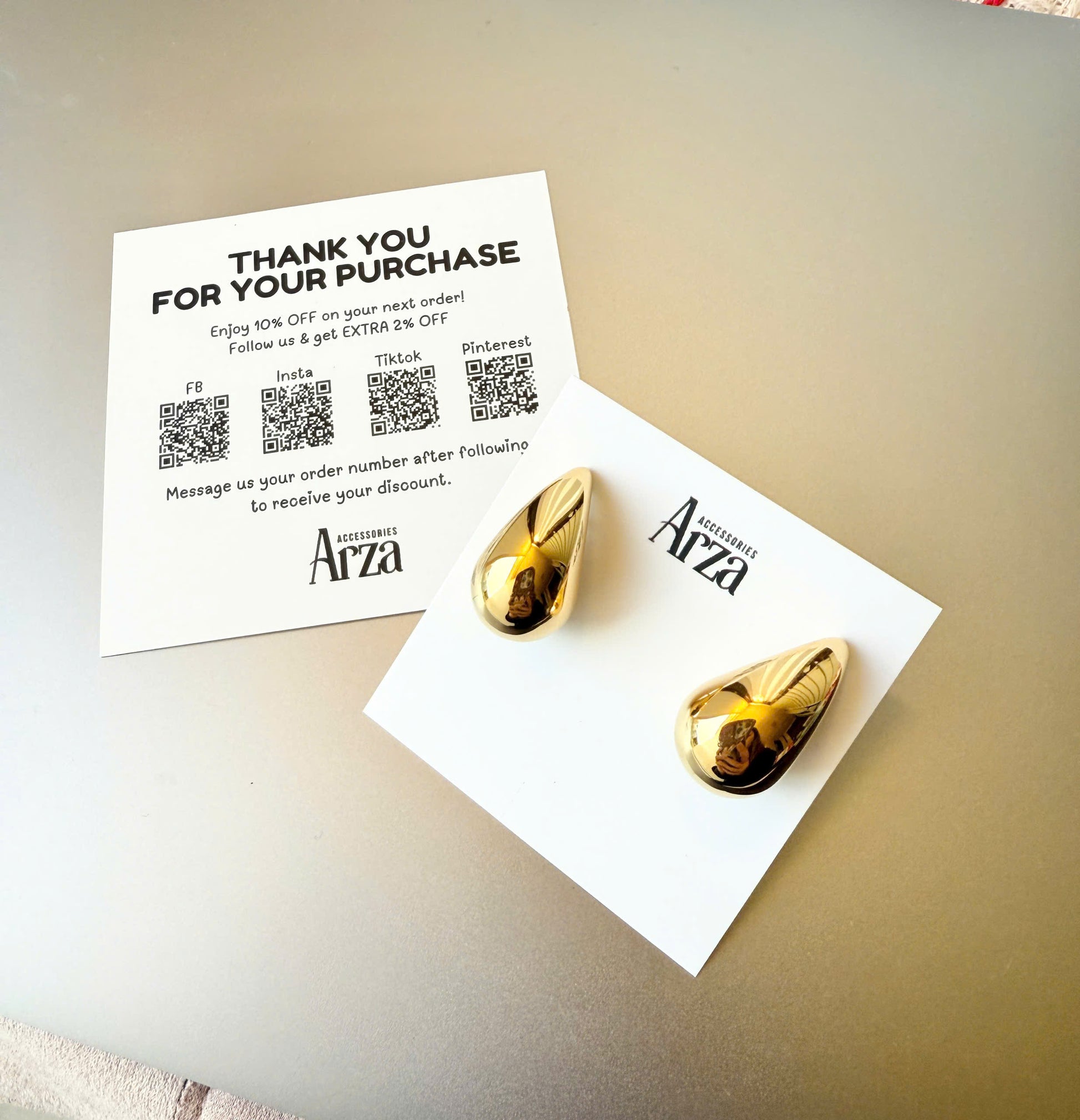 Gold-tone elegant party earrings - 2.06cm luxury stainless steel dangling statement jewelry for women | Arza Accessories 65