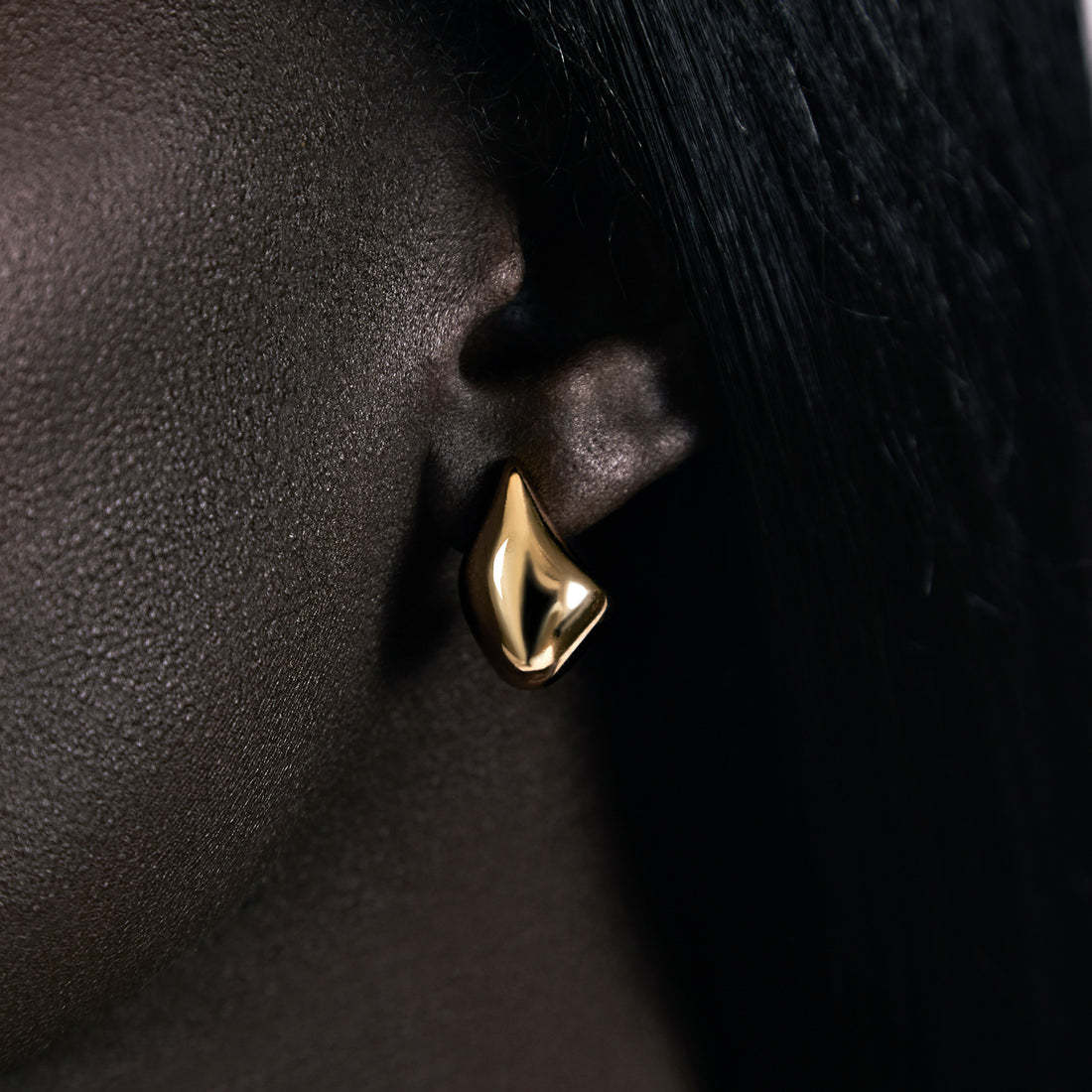 Gold-tone elegant party earrings - 2.06cm luxury stainless steel dangling statement jewelry for women | Arza Accessories 4