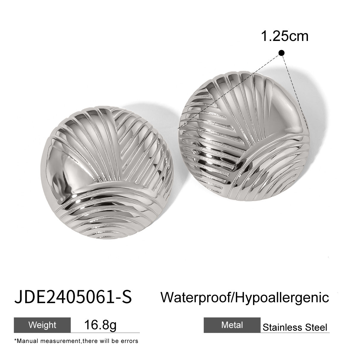 Gold-tone stainless steel square statement earrings, 3.1cm, lightweight and hypoallergenic. 5