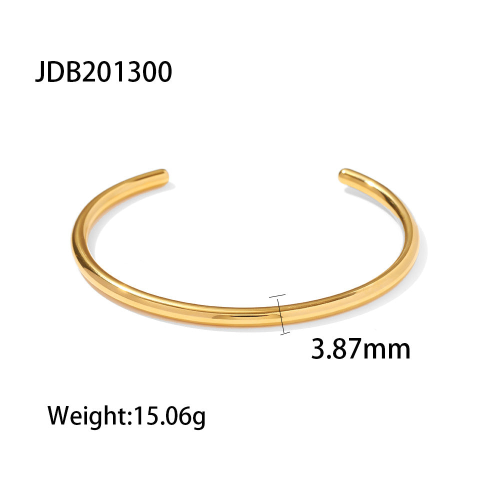 Minimalist lightweight gold hoop earrings for women (3.87mm, 15.06g) - versatile everyday jewelry by Arza Accessories Australia 3