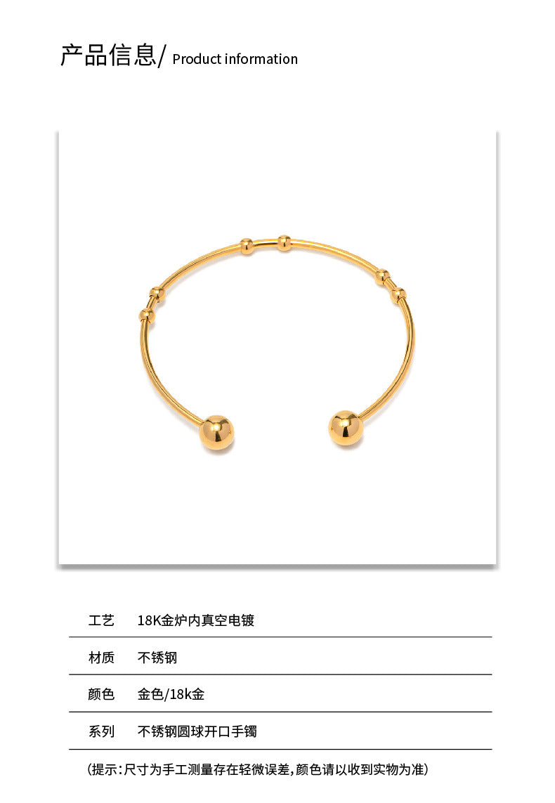 Adjustable minimalist gold bracelet for women - sleek layering jewelry (8.43g)-5
