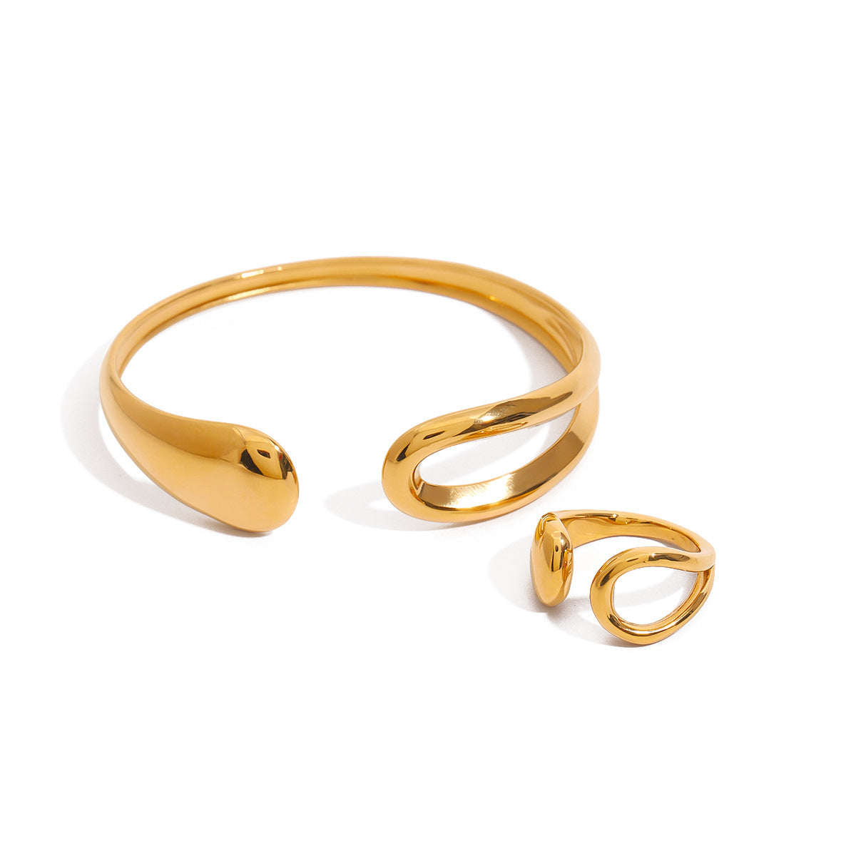 Minimalist stainless steel cuff bracelet - 1.58mm slim stackable bangle for women, hypoallergenic jewelry | Arza Accessories 4