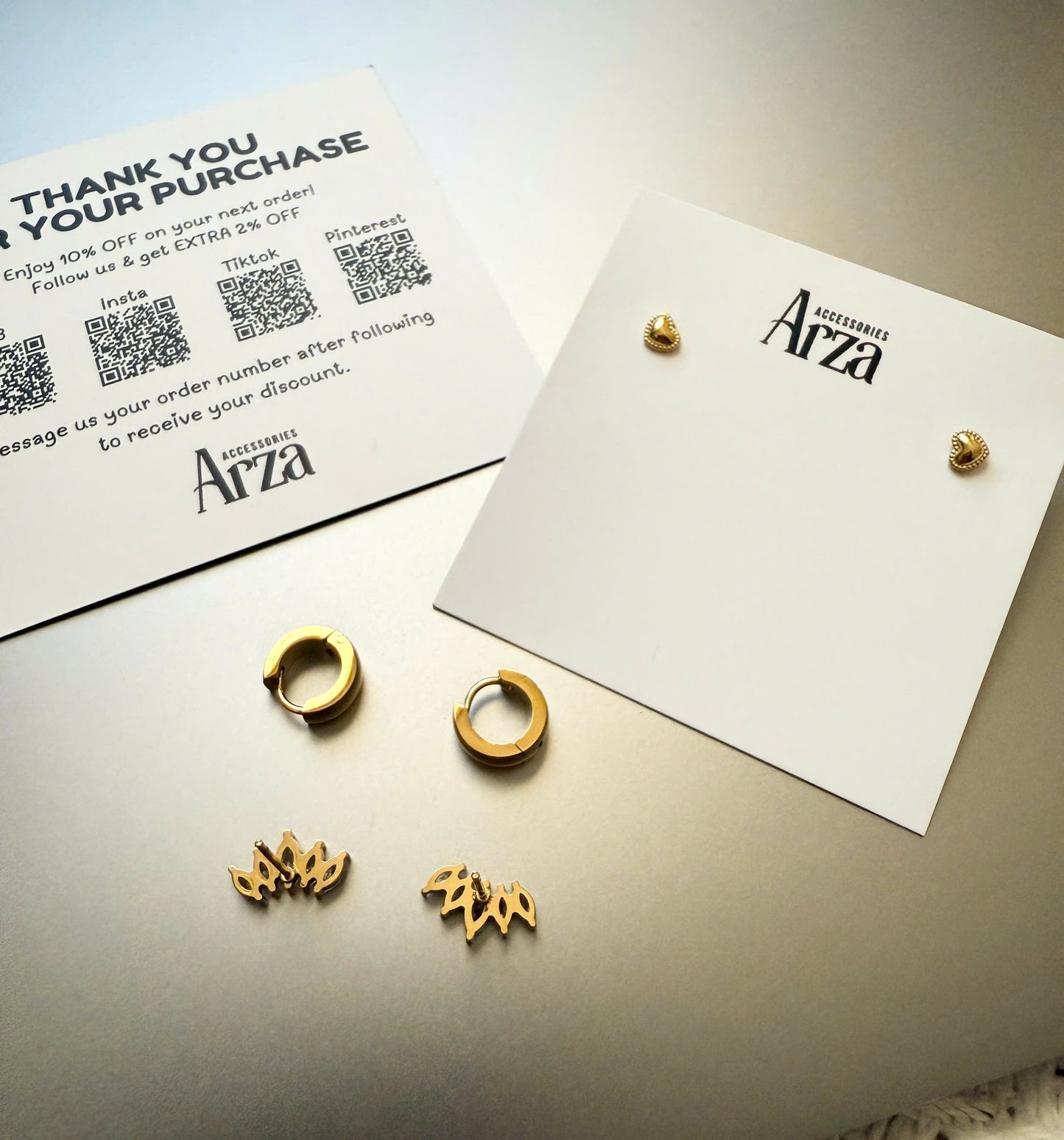 Minimalist waterproof stainless steel stud earrings for women – hypoallergenic, lightweight (3.8g), and perfect for everyday wear | Arza Accessories-9