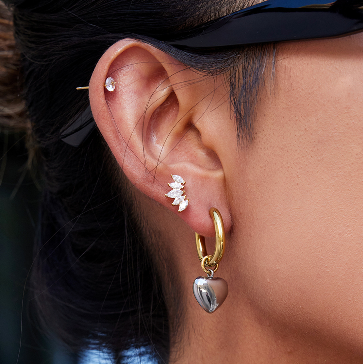 Minimalist waterproof stainless steel stud earrings for women – hypoallergenic, lightweight (3.8g), and perfect for everyday wear | Arza Accessories-2