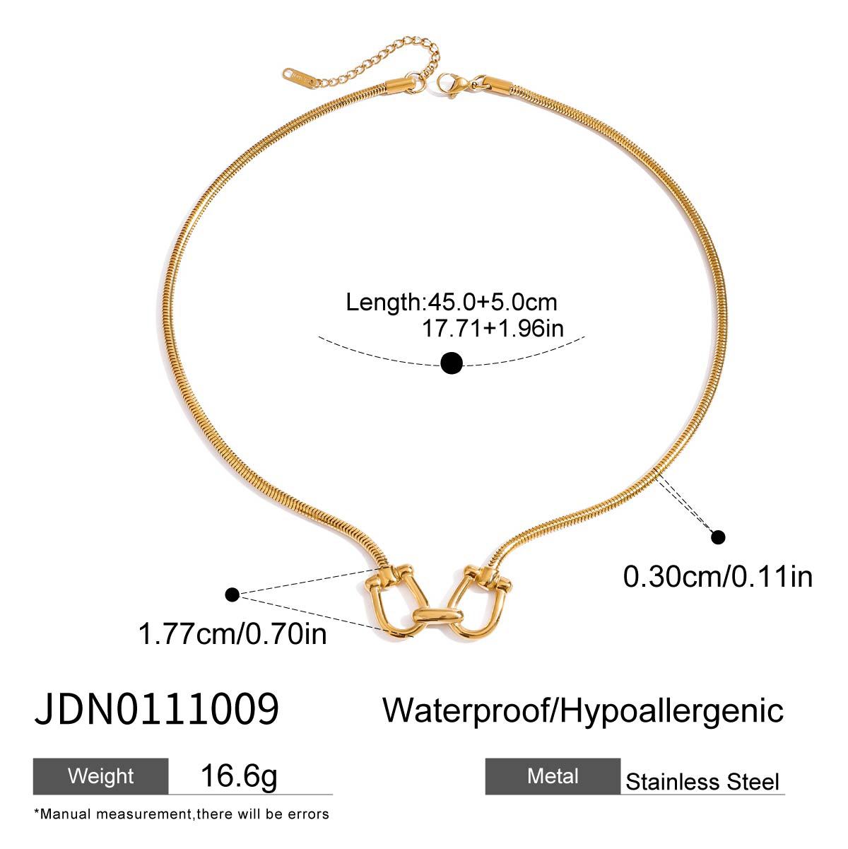 Minimalist stainless steel chain necklace for women and men with adjustable length. 2