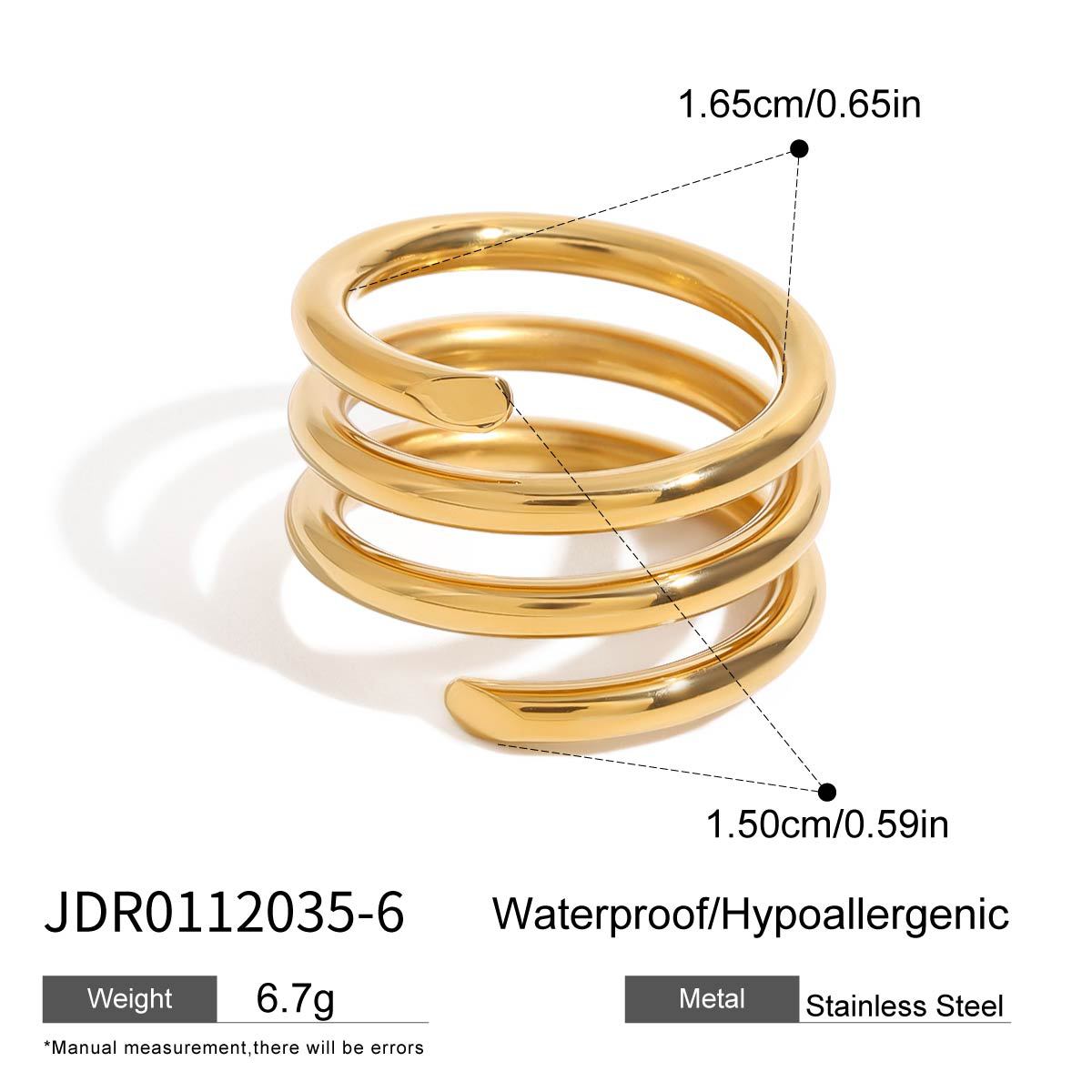 Twisted multi-loop huggie rings in gold & silver, 16mm hypoallergenic stainless steel comfort-fit earrings | Arza Accessories Australia - 7